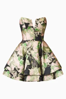 Elliatt Florayne Sweetheart Mini Dress in Black & Green Floral Size M / AU 10 for rent on The Volte - image 6
