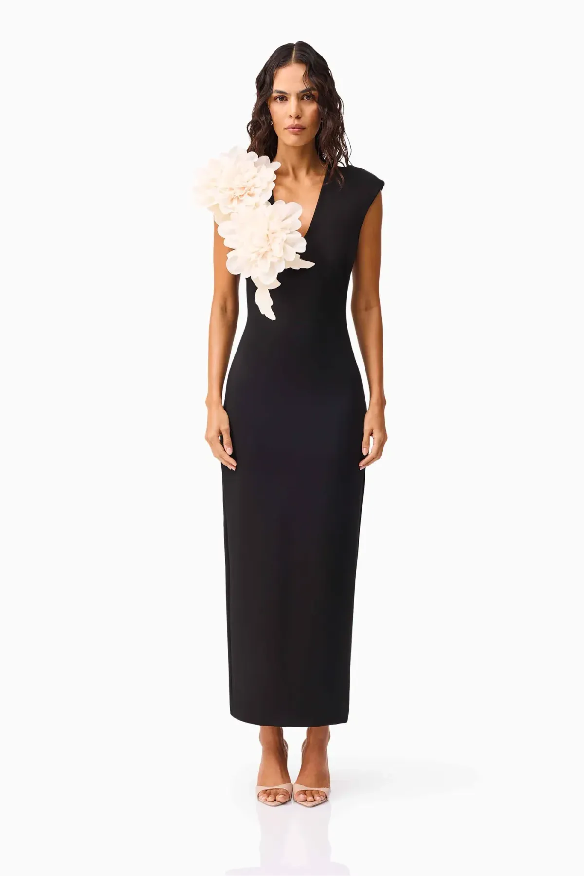 Elliatt Zahara v-neck gown in black size L/12 - Image 3