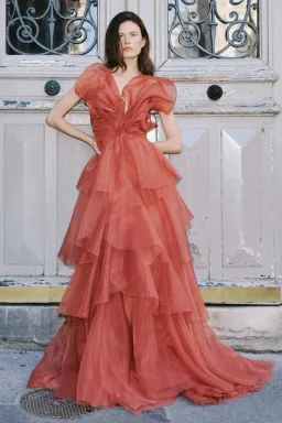AJE Vionette Maxi Dress / Gown Rust Size 8 for rent on The Volte - image 1
