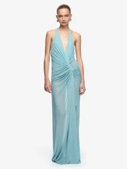 Bec and Bridge Xanthi V Neck Maxi Dress in Bermuda Blue Size AU 6 for rent on The Volte - image 1