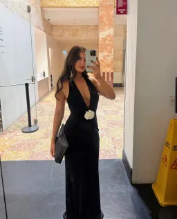 Roserry Mallorca Jersey Backless Maxi Dress in Black for rent on The Volte - image 4