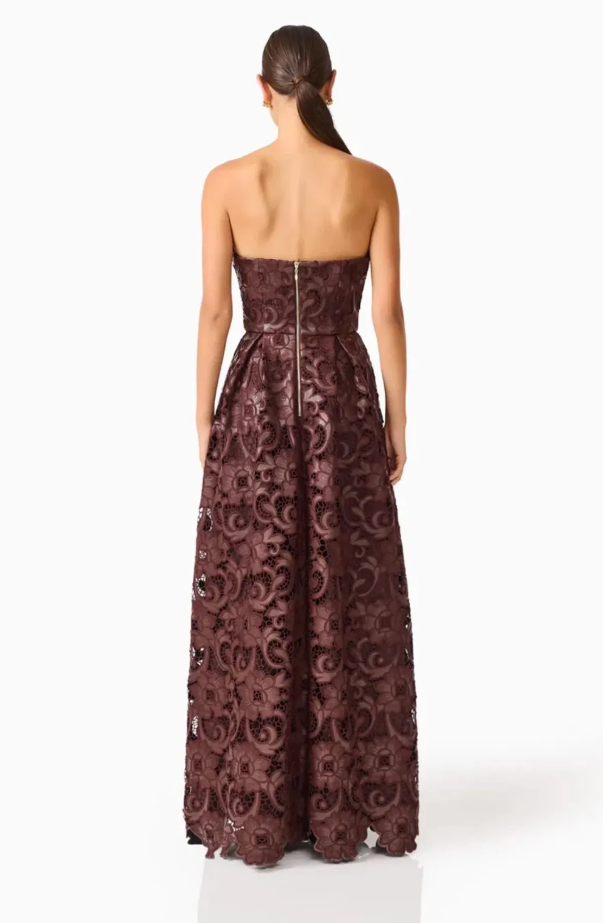 Elliatt Novelle Maxi Dress size 14 Chocolate Brown  - Image 3