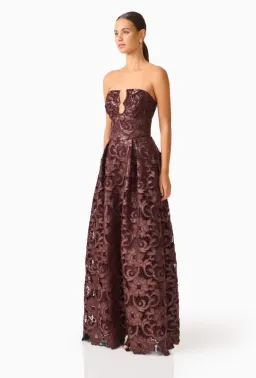 Elliatt Novelle Maxi Dress size 14 Chocolate Brown  for rent on The Volte - image 2