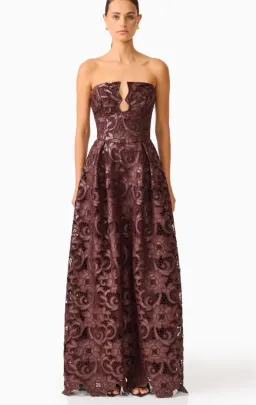 Elliatt Novelle Maxi Dress size 14 Chocolate Brown  for rent on The Volte - image 1