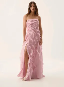Aje Allairie Gown size 12 Chalk Pink for rent on The Volte - image 1