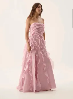 Aje Allairie Gown size 12 Chalk Pink for rent on The Volte - image 2