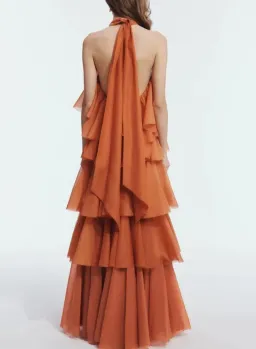 Aje Sorela Gown in Spiced Orange Size 10 for rent on The Volte - image 2