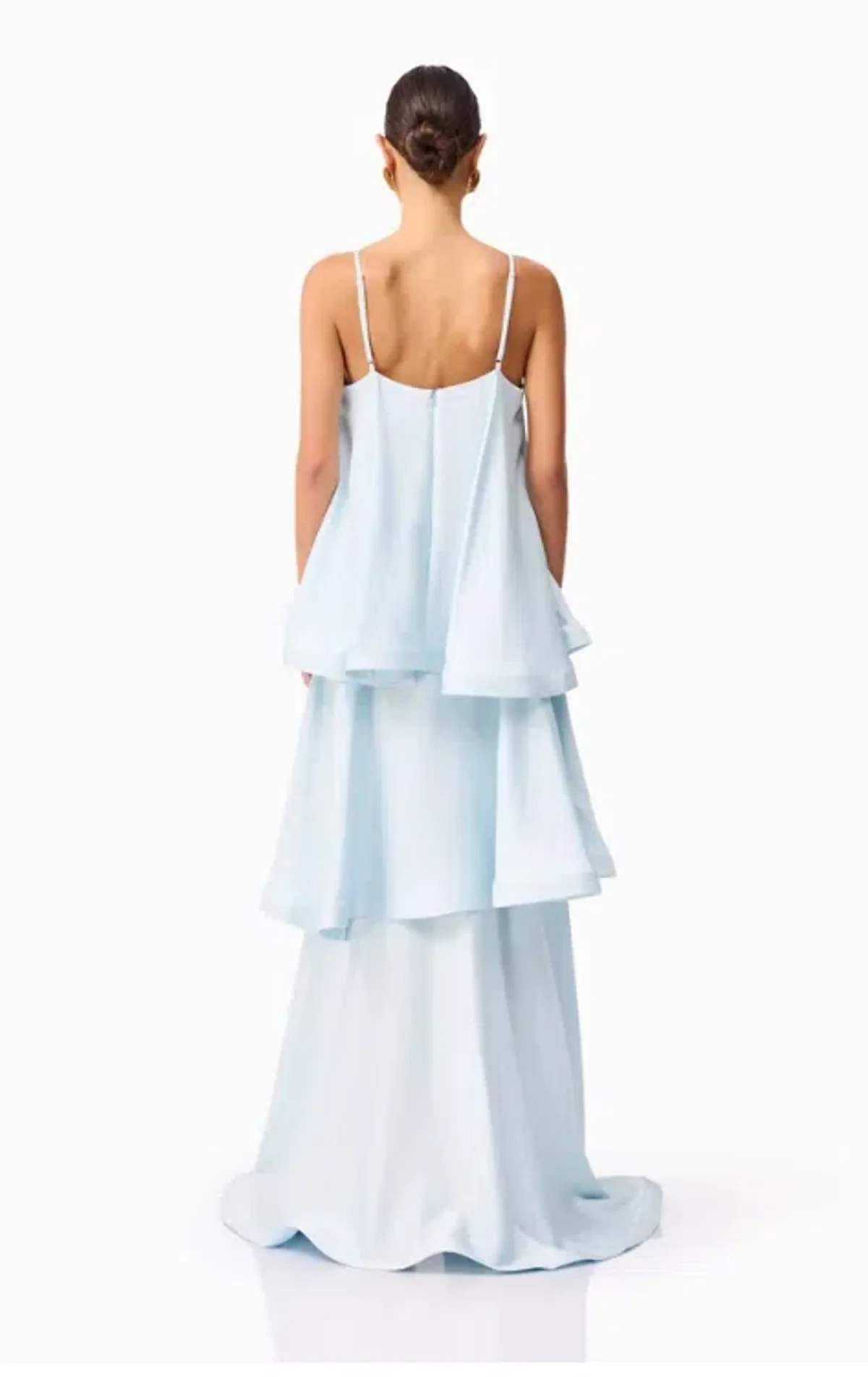 Elliatt Tilly Tiered Maxi Dress in Blue Size Medium - Image 2