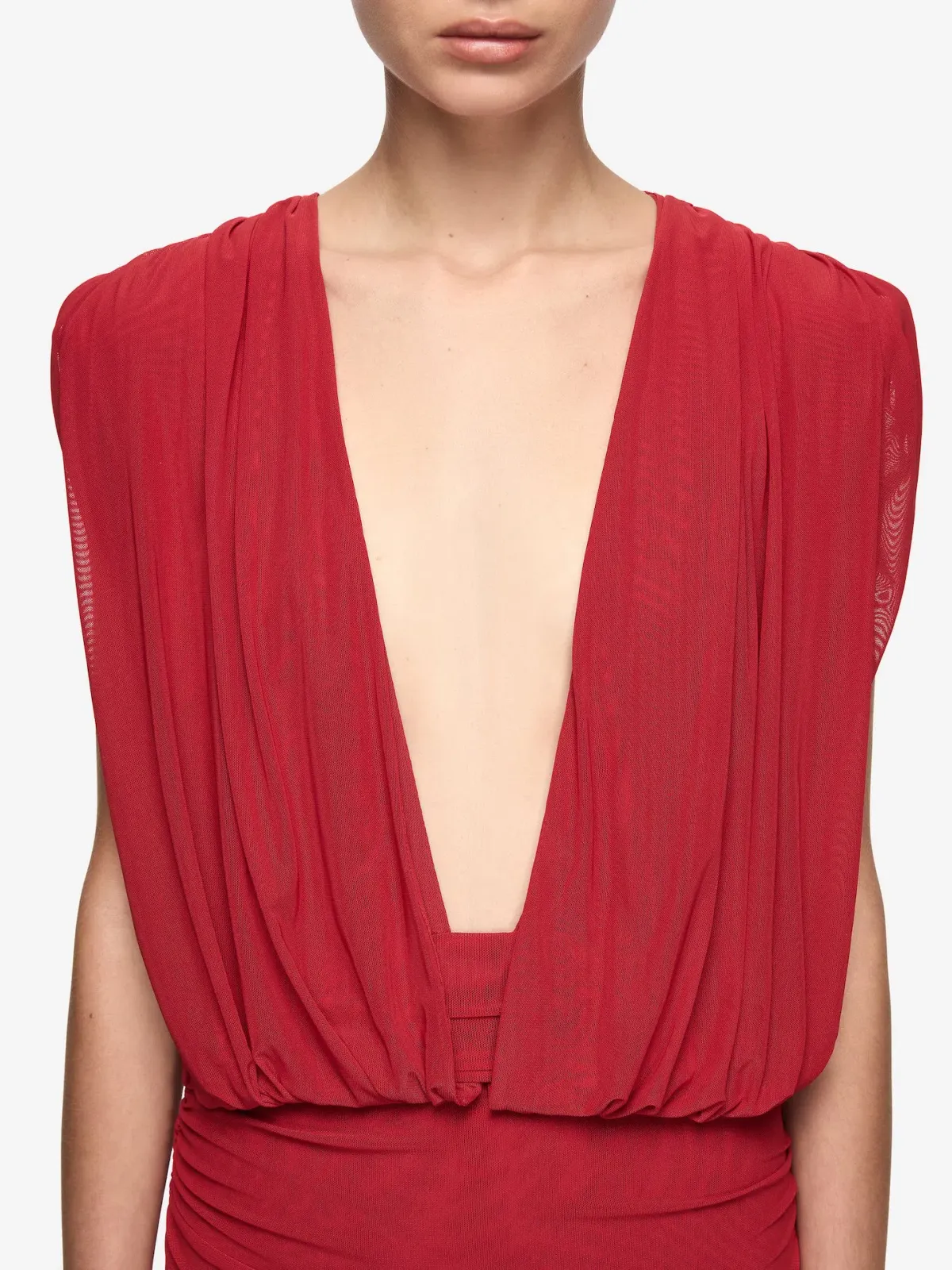 Bec and Bridge Isora Drape Maxi Dress in Ruby Red Size AU 8 - Image 2