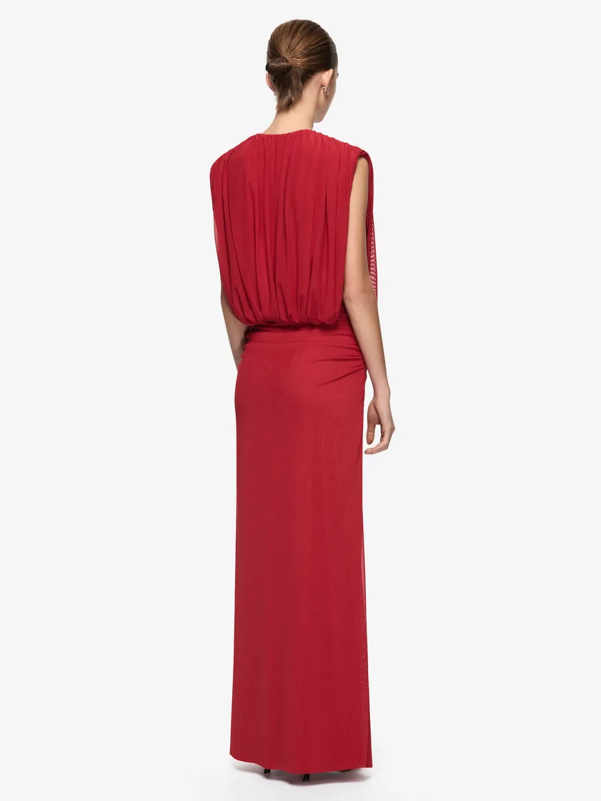 Bec and Bridge Isora Drape Maxi Dress in Ruby Red Size AU 8 - Image 3