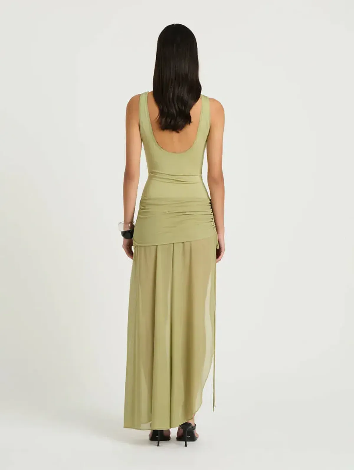 Benni Addison Maxi Dress - Pistachio, Size 6 - Image 2
