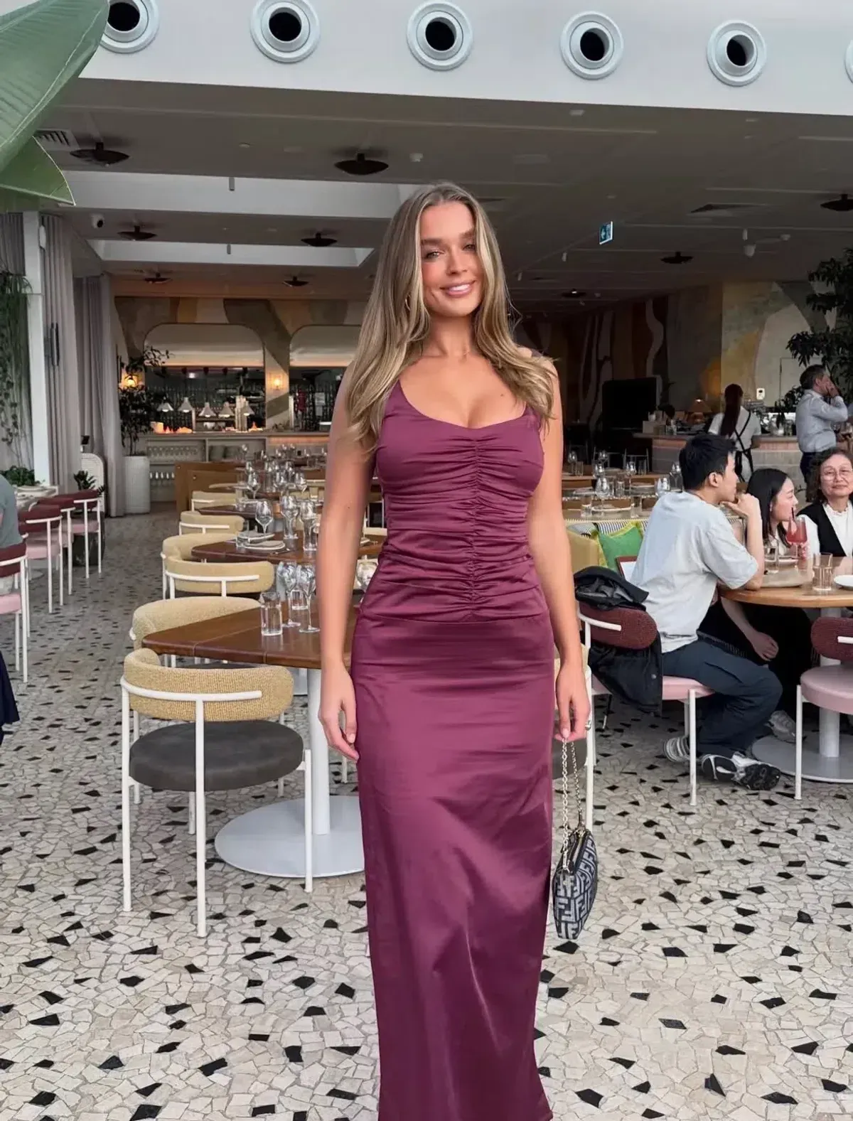 Ance Gria Atlein Gown - Plum, Size S - Image 10