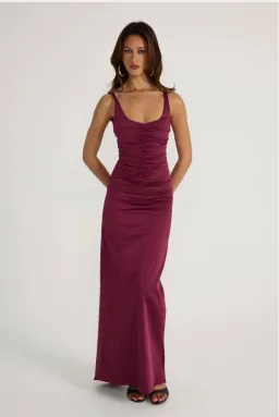 Ance Gria Atlein Gown - Plum, Size S for rent on The Volte - image 1