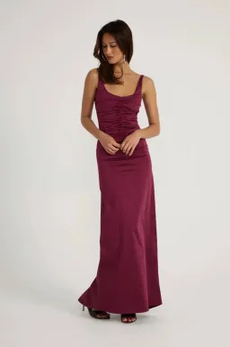Ance Gria Atlein Gown - Plum, Size S for rent on The Volte - image 3