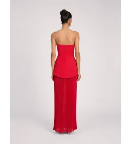Eliya The Label Leo Maxi Dress in Red Size AU8 for rent on The Volte - image 3