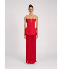 Eliya The Label Leo Maxi Dress in Red Size AU8 for rent on The Volte - image 2