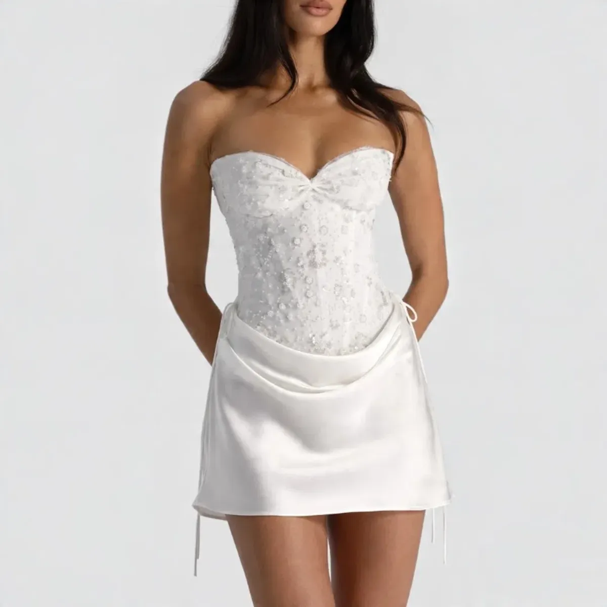 Natalie Rolt Verity Bustier and Evelyn Skirt White Set Size 1 / 8 AU - Image 2