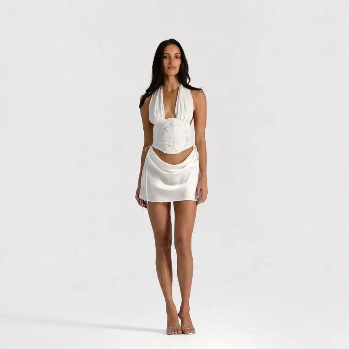 Natalie Rolt Bronte Top & Evelyn Mini Skirt White Size 1 / 8 AU - Image 1