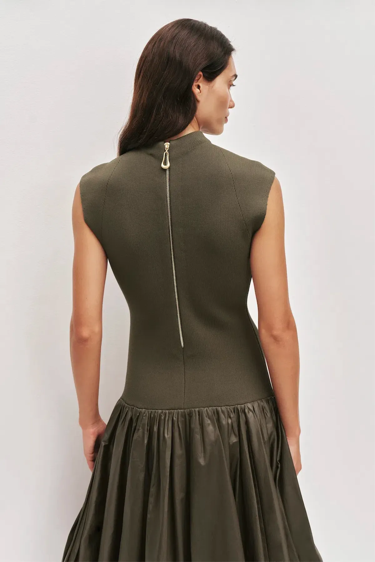 Aje Venetia Knit Midi Dress (Olive, XS) - Image 4