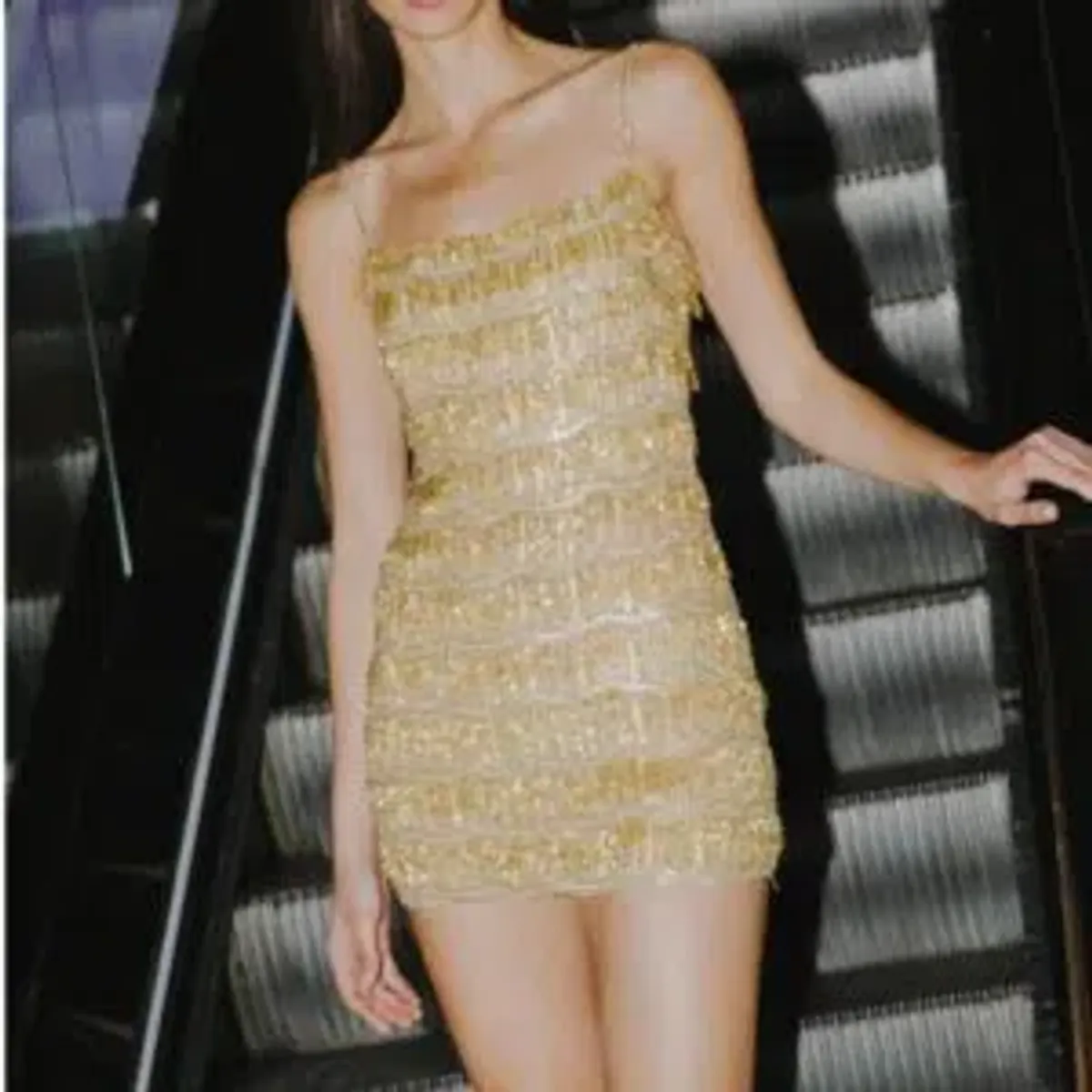 Rachel Gilbert Sadie Mini Gold Size 8 - Image 6