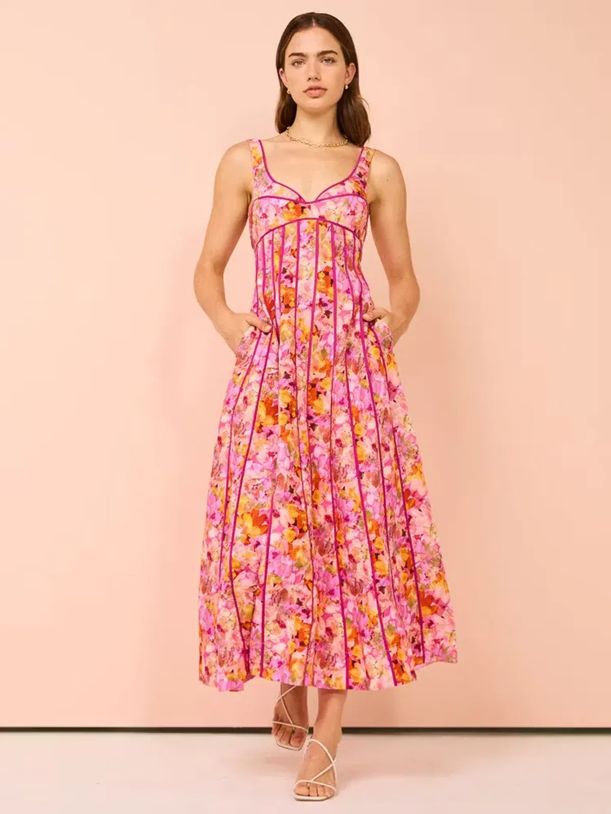 Acler Hansley Midi Dress In Lotus - Image 6