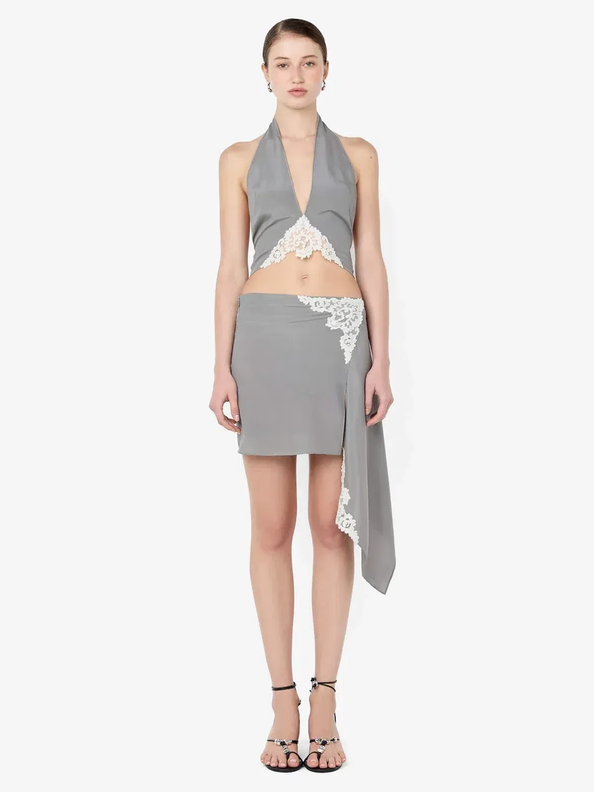 Bec and Bridge CHATEAU HALTER TOP and CHATEAU ASYM MINI SKIRT Set Size 6 - Image 1