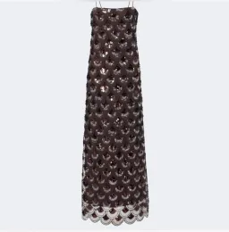 Rotate brown sequin maxi dress for rent on The Volte - image 1