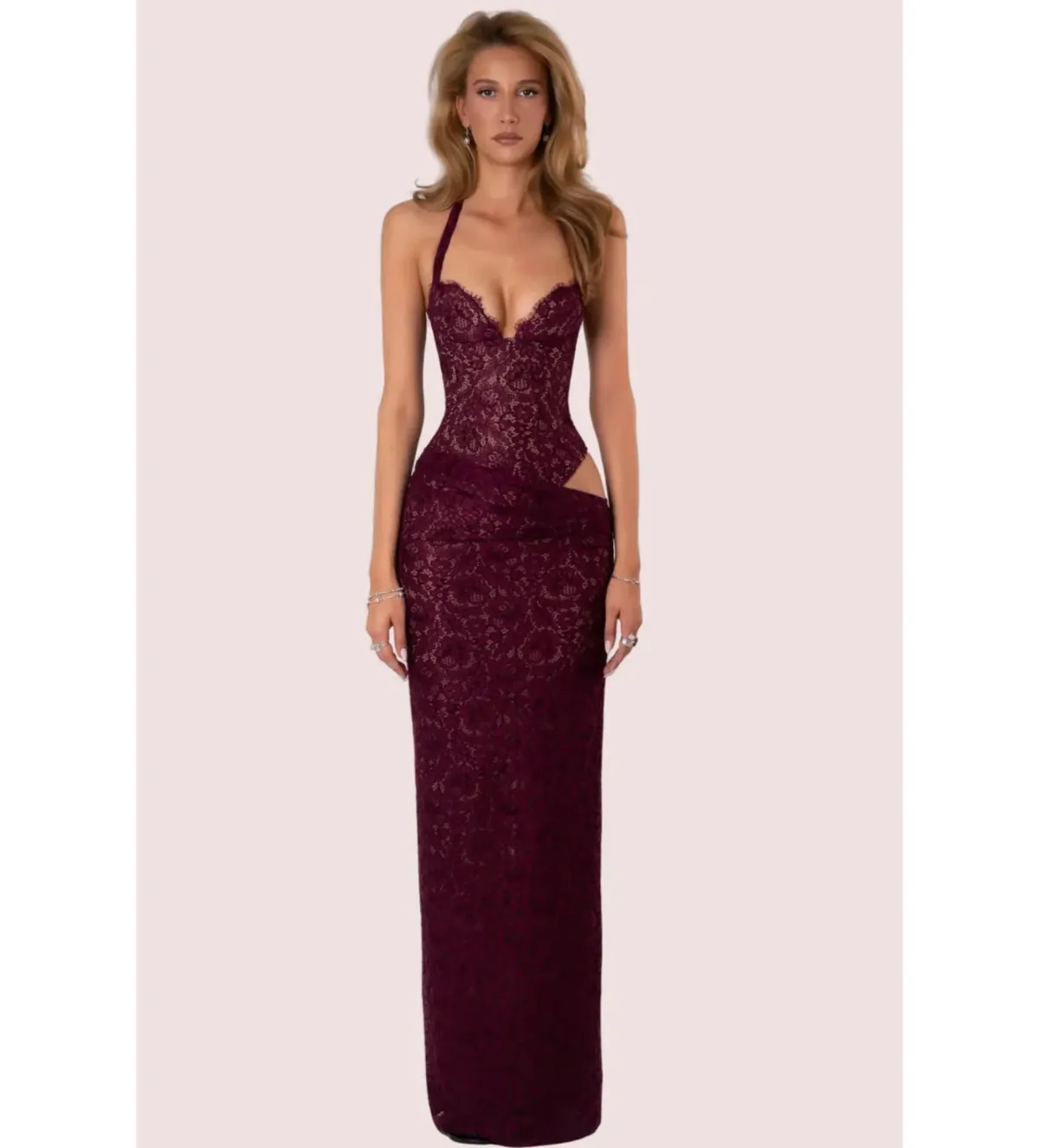 Fenity Veronica Dress in Burgundy Size AU8 - Image 1