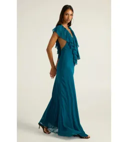 Ance Gria Clover Gown in Teal Size XS/AU6 for rent on The Volte - image 2