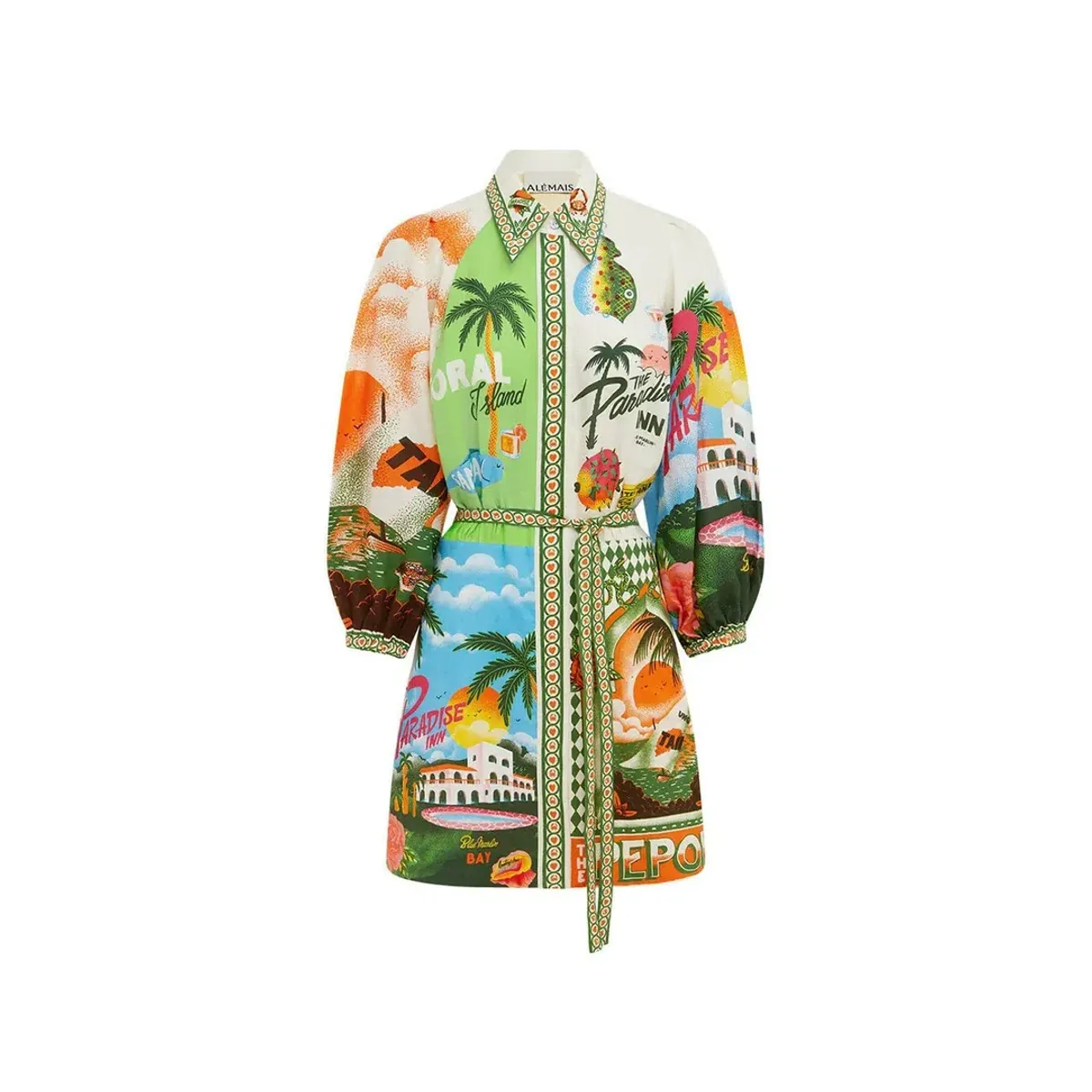 🌸 ALEMAIS Paradiso Mini Dress – Multi Print – Size AU 10 🌸 - Image 4