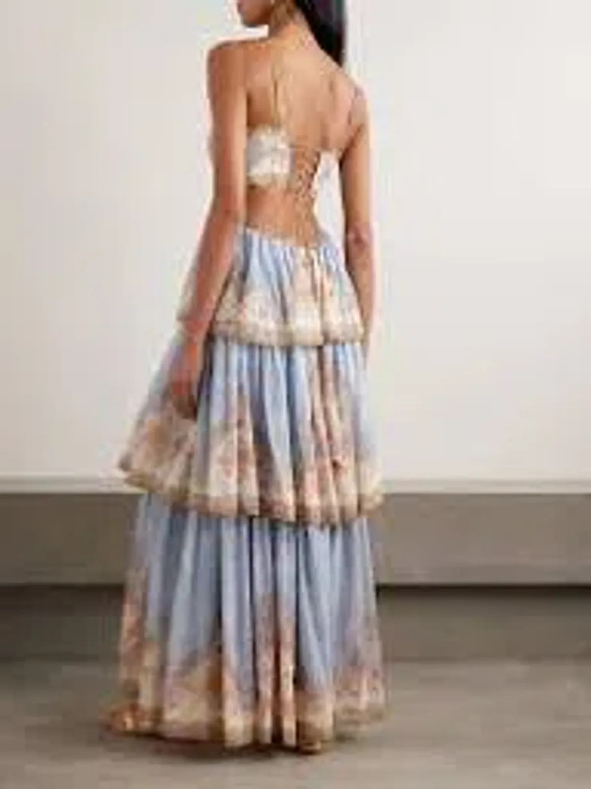 🩵 Zimmermann Daylight Tiered Maxi Dress – Size 2 / 12 AU - Wallpaper Floral Denim 🩵 - Image 9