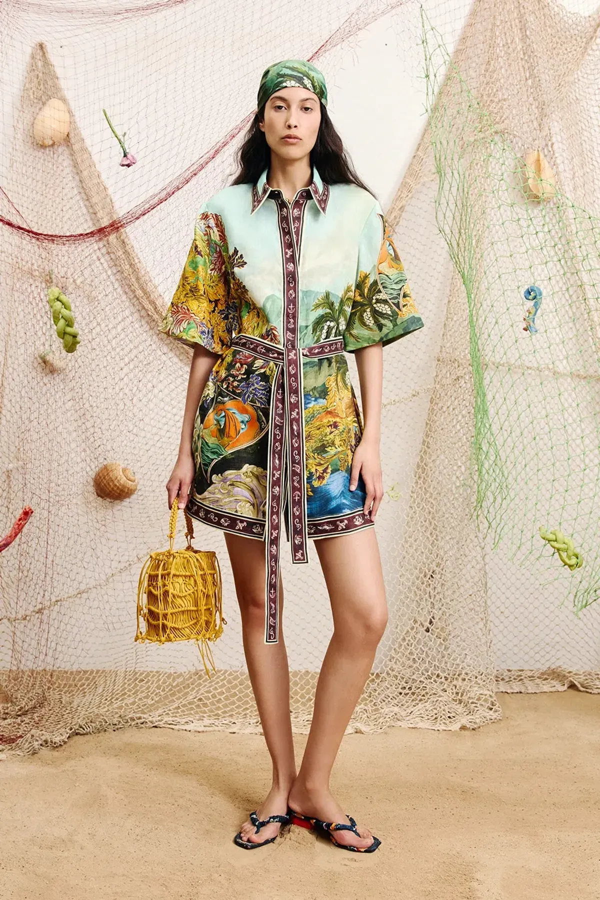ALEMAIS LUCENA MINI SHIRTDRESS SIZE 10 - Image 1