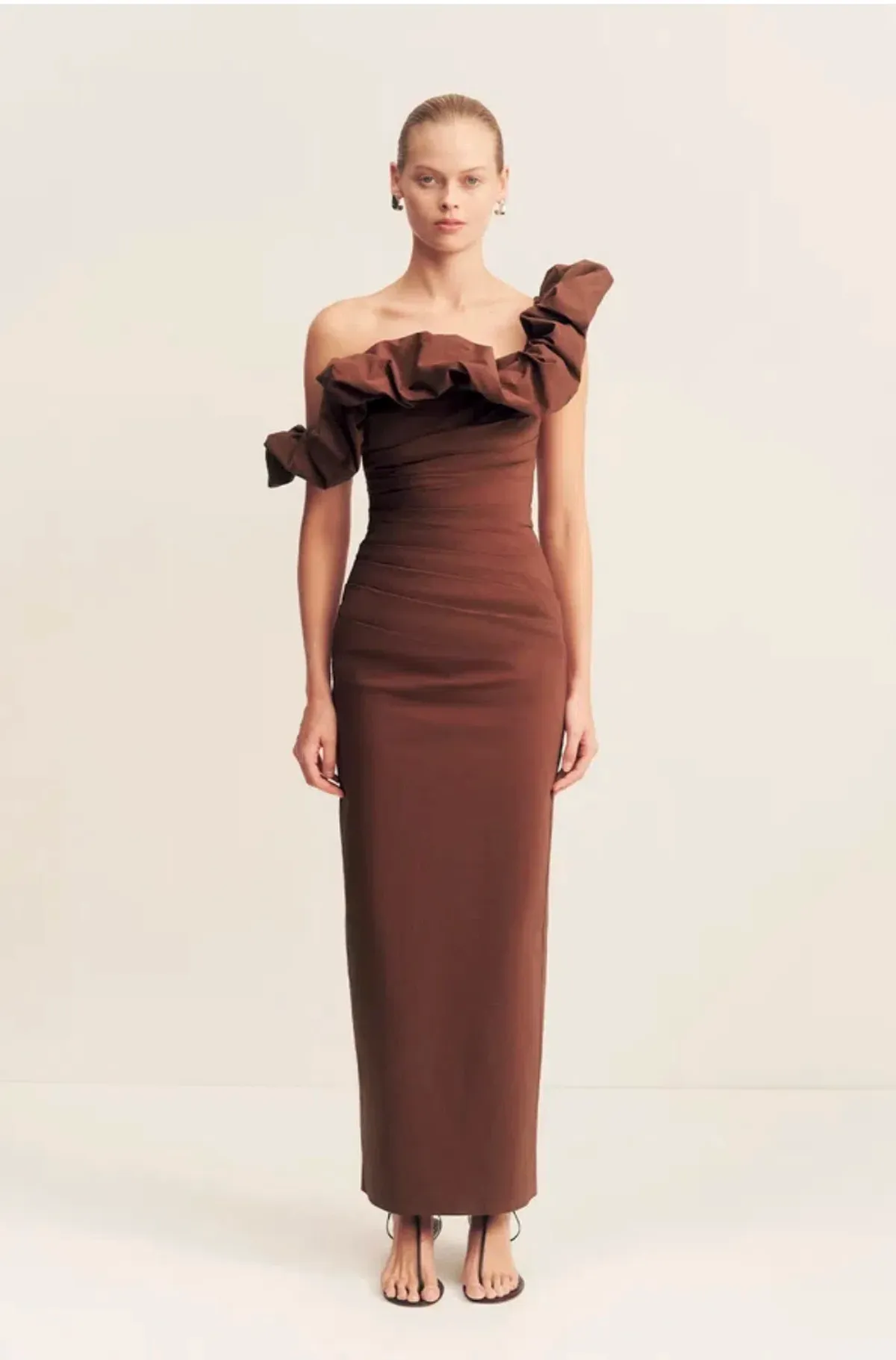 Shona Joy Ruffle draped maxi dress - Size 8  - Image 1