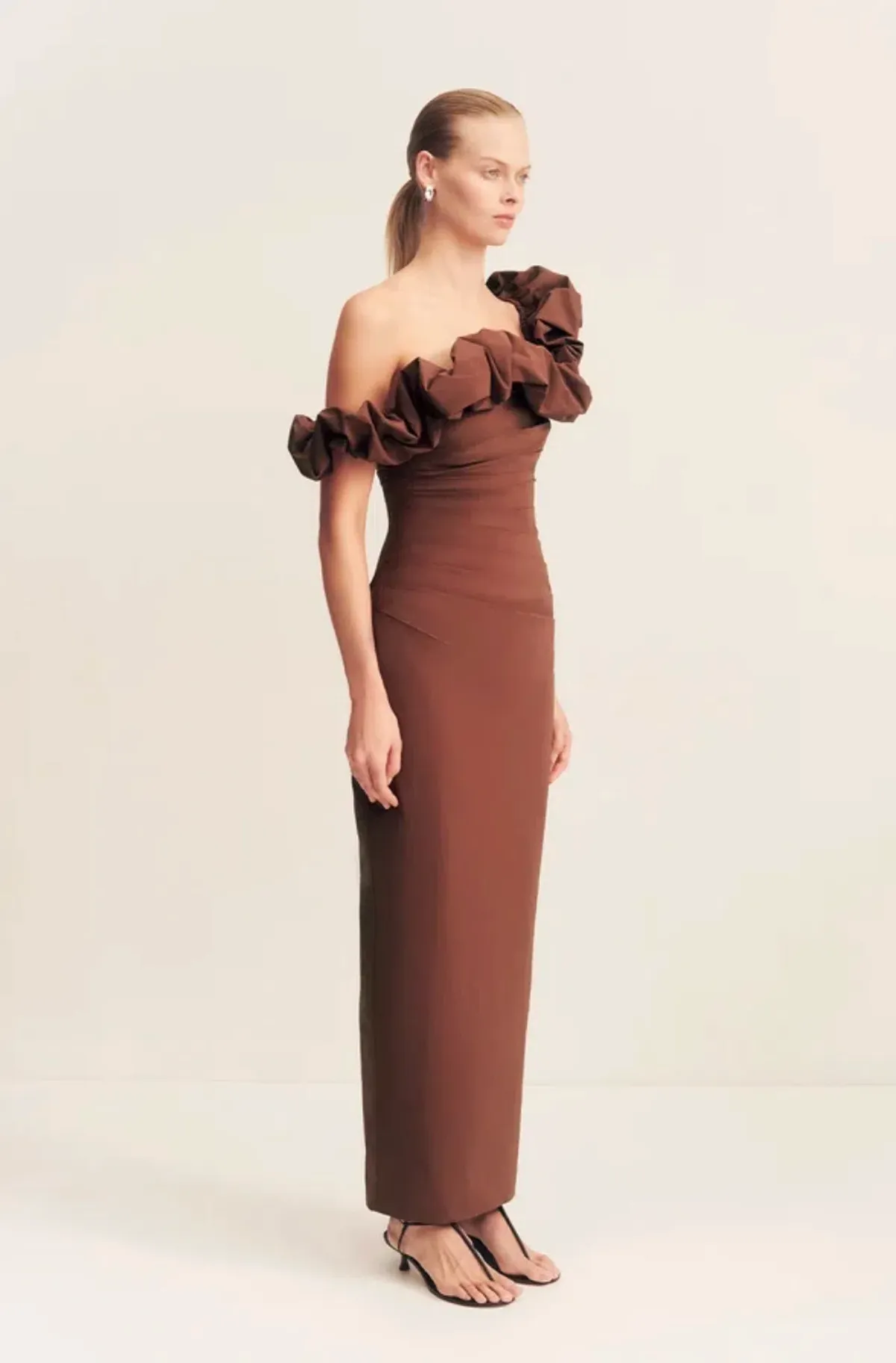 Shona Joy Ruffle draped maxi dress - Size 8  - Image 3