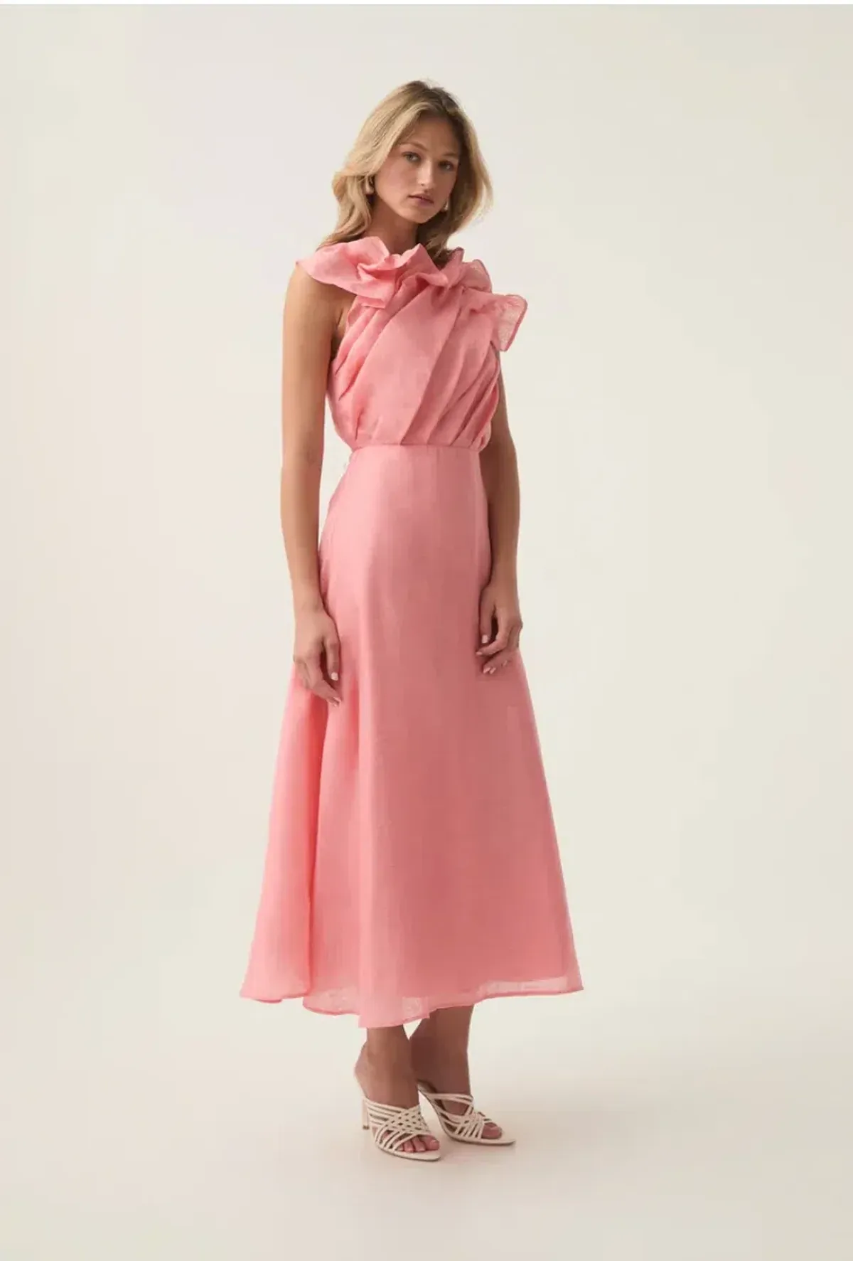 🌸 AJE Genesis Midi Dress – Coral Pink – Size 10 AU🖤 - Image 6