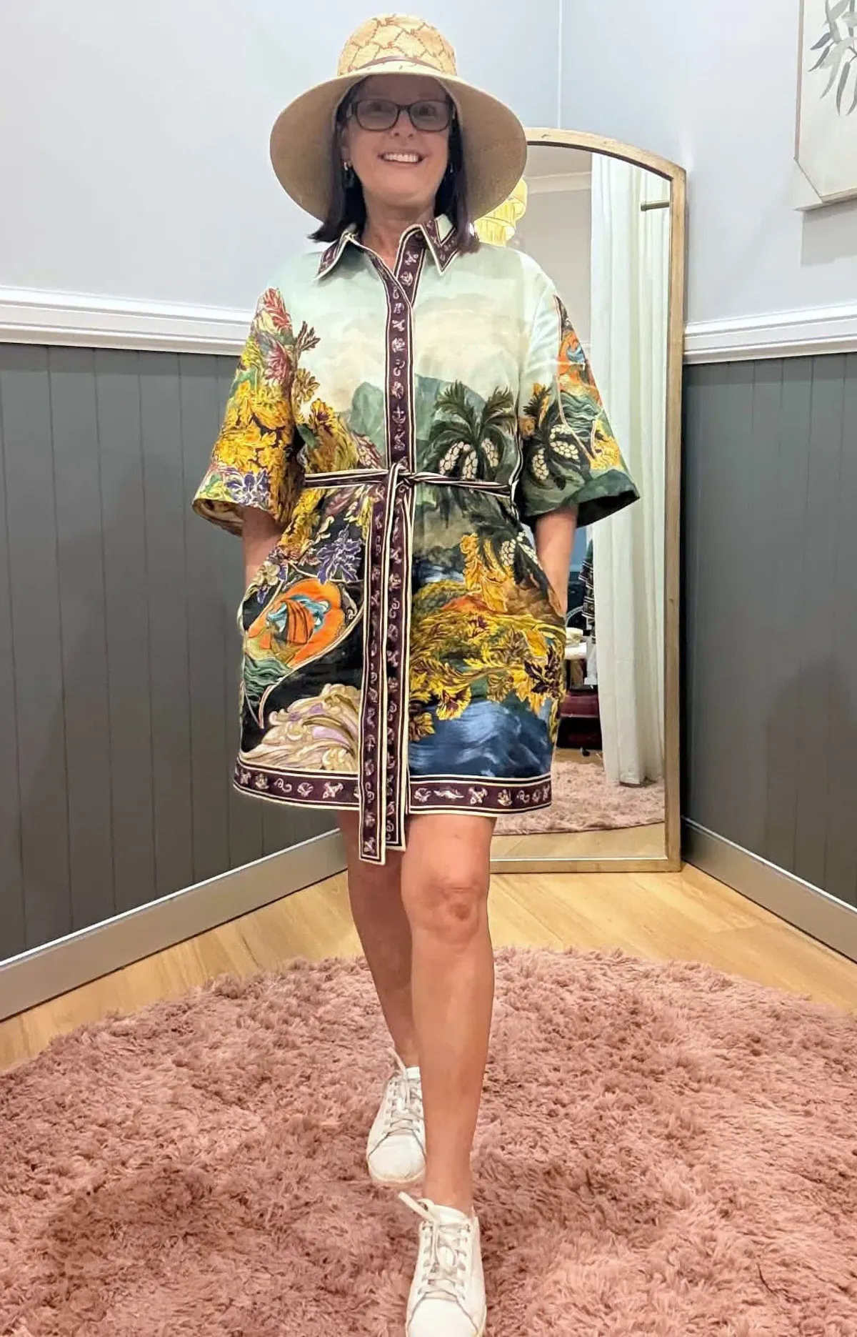ALEMAIS LUCENA MINI SHIRTDRESS SIZE 14 - Image 5
