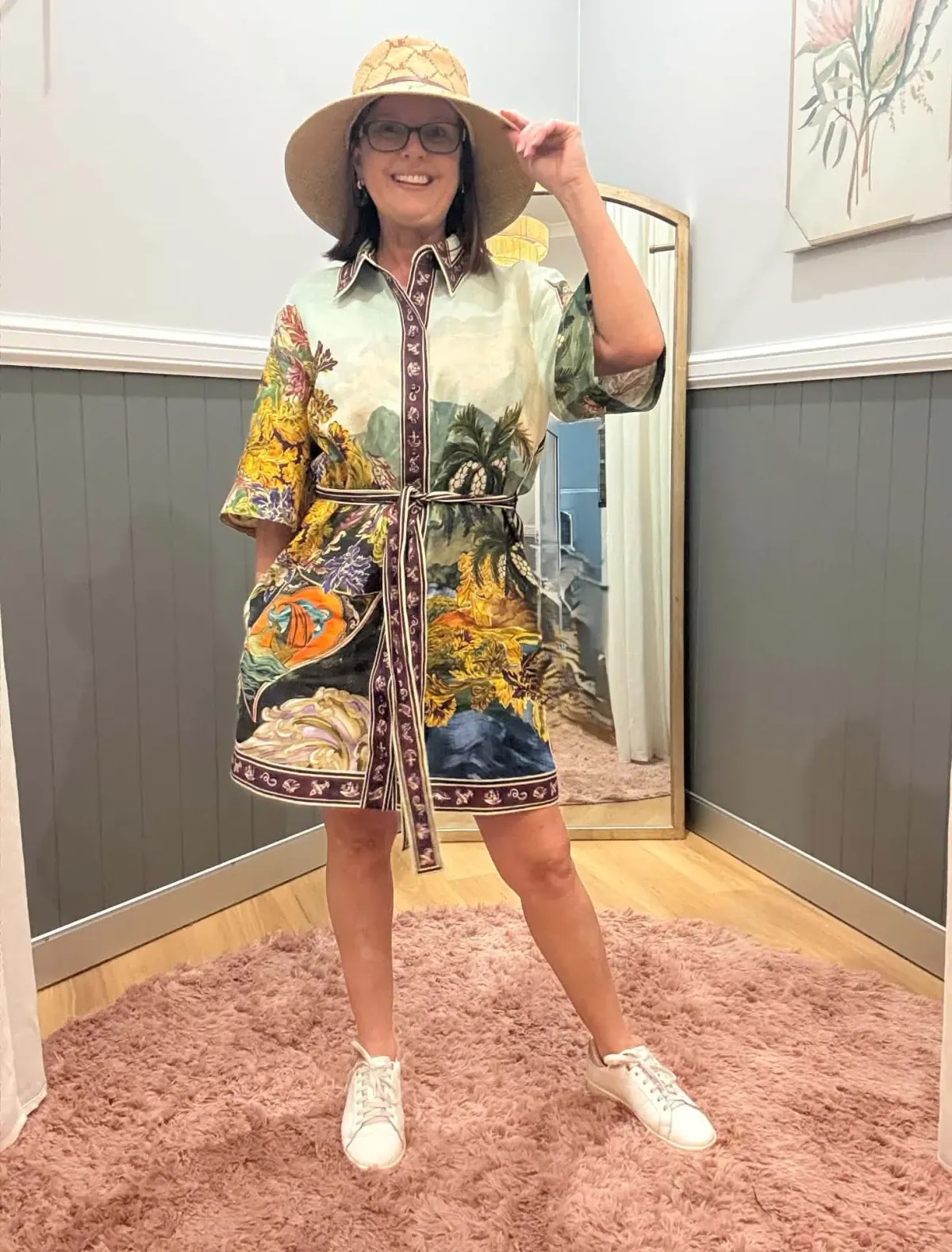 ALEMAIS LUCENA MINI SHIRTDRESS SIZE 14 - Image 1