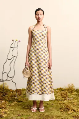 ALEMAIS BASILIA HALTER MIDI DRESS SIZE 12 for rent on The Volte - image 1