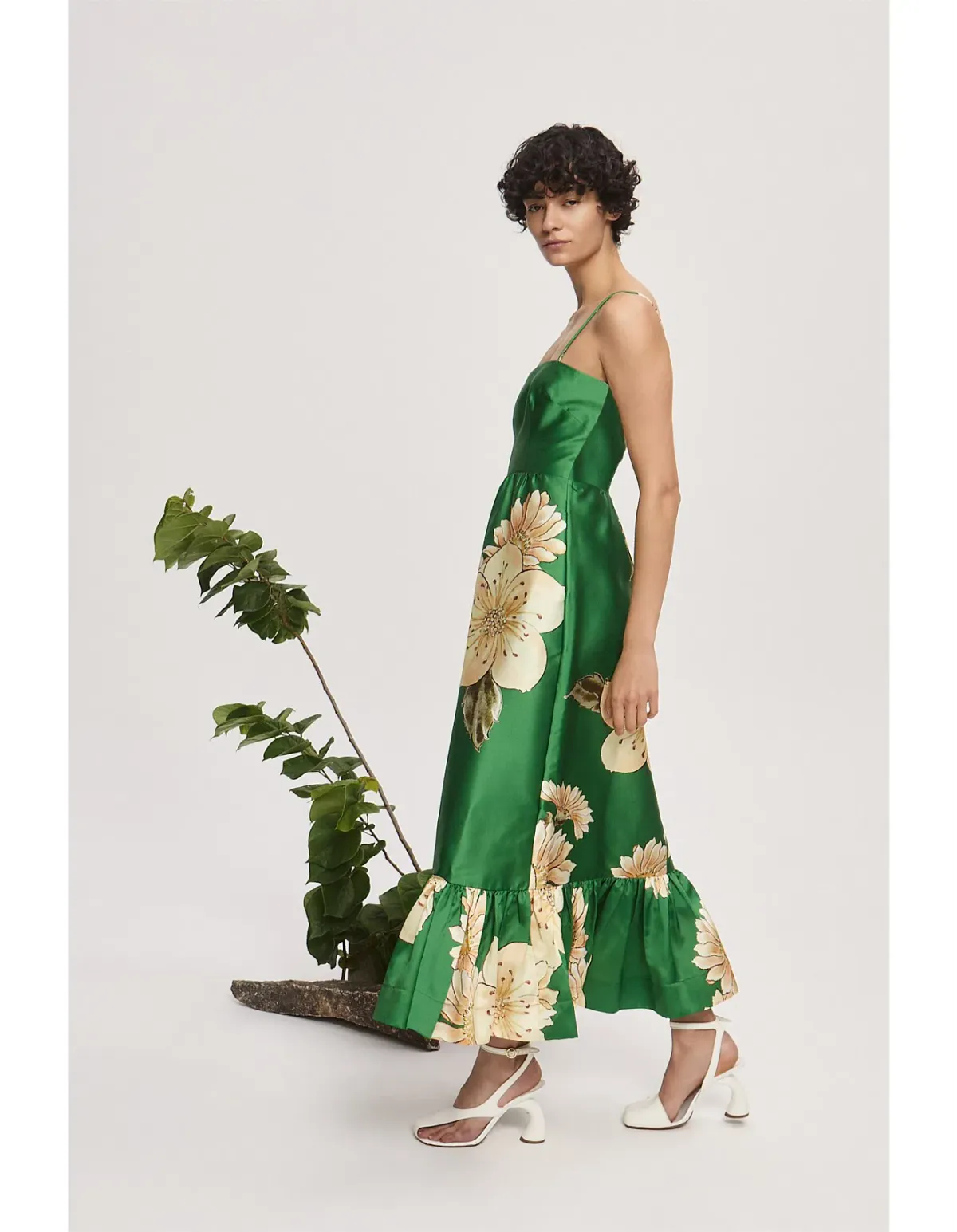 Alemais Sage Green Midi Dress Size 14 - Image 3
