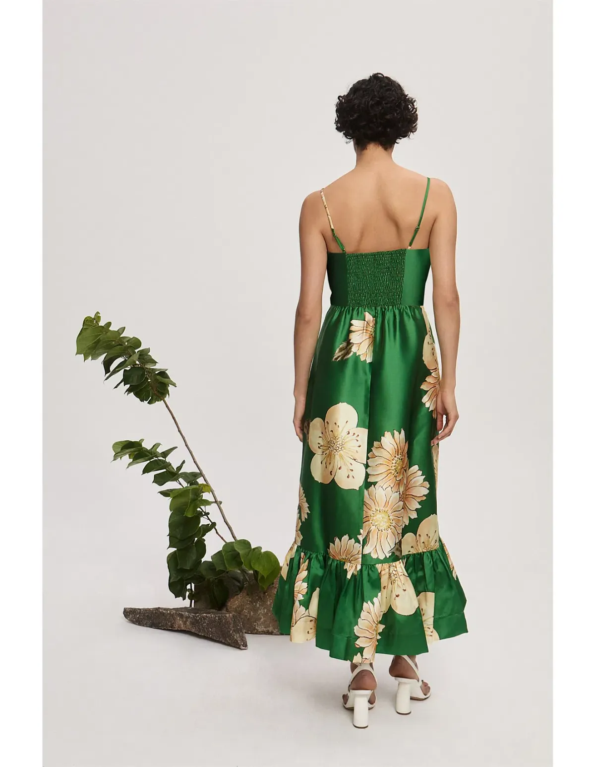 Alemais Sage Green Midi Dress Size 14 - Image 4