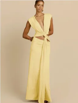 Arcina Ori Jade Dress Lemon Size S/AU 8 for rent on The Volte - image 2