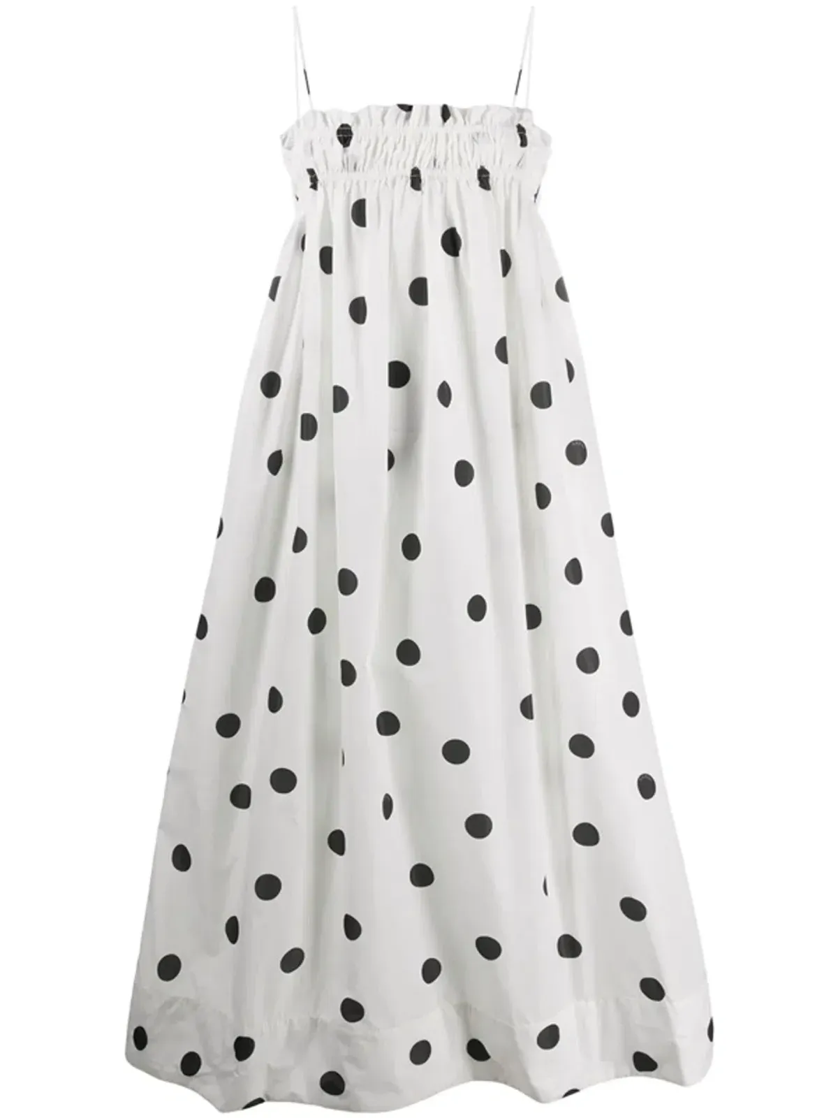 Ganni Shirred Recycled Polyester Dress - Image 2