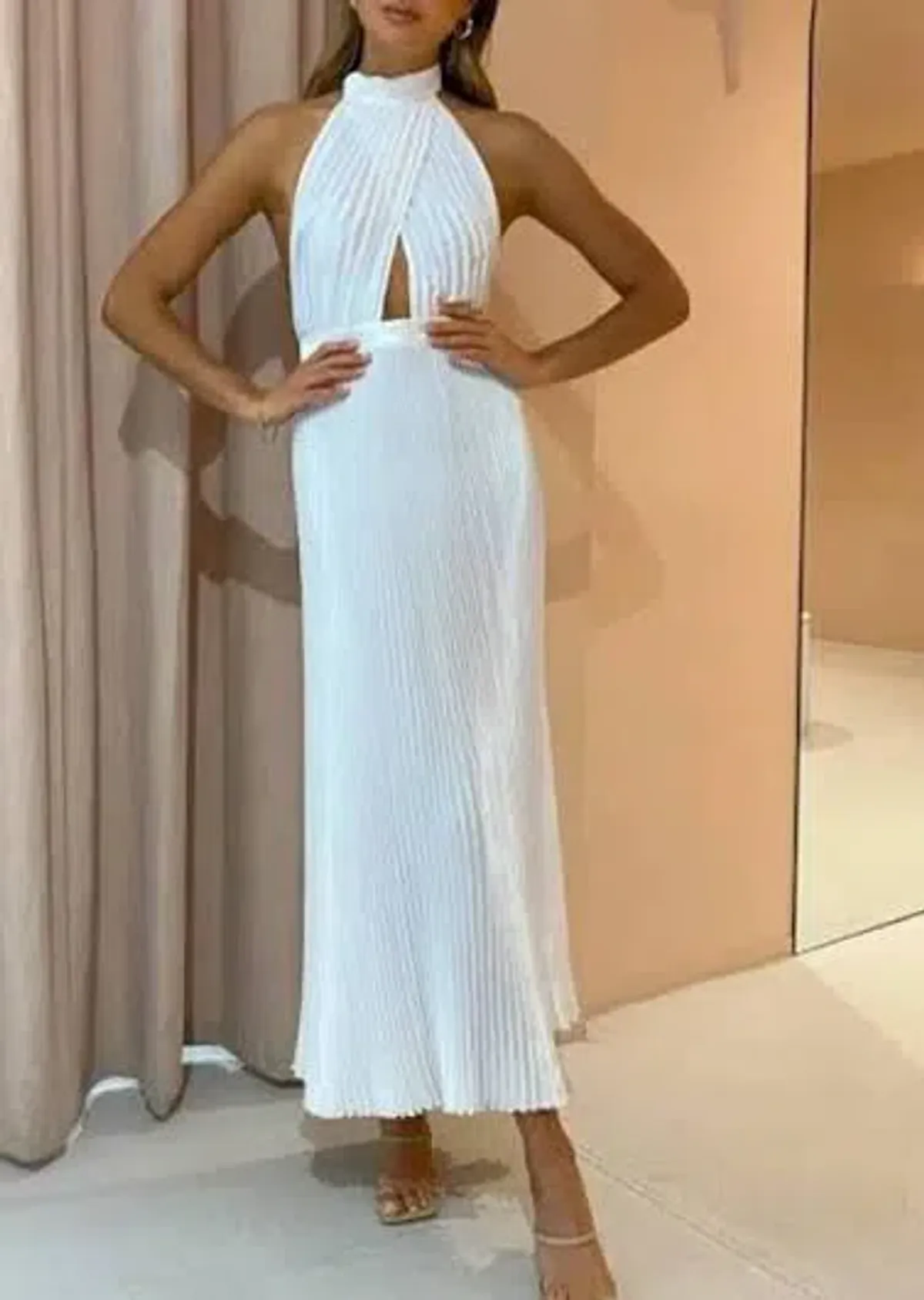L'IDEE  renaissance split gown white  - Image 7