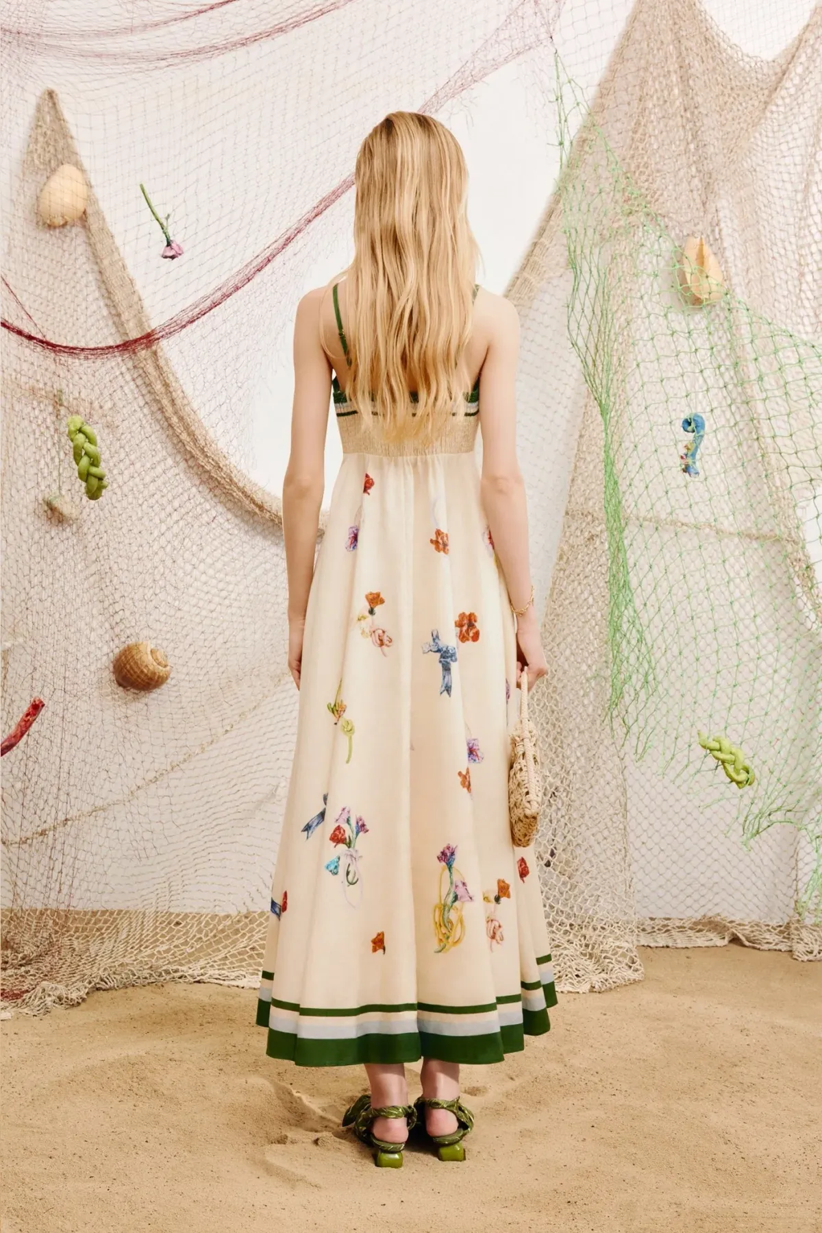 Alemais Florero Sundress Cream Floral Size 12 - Image 3