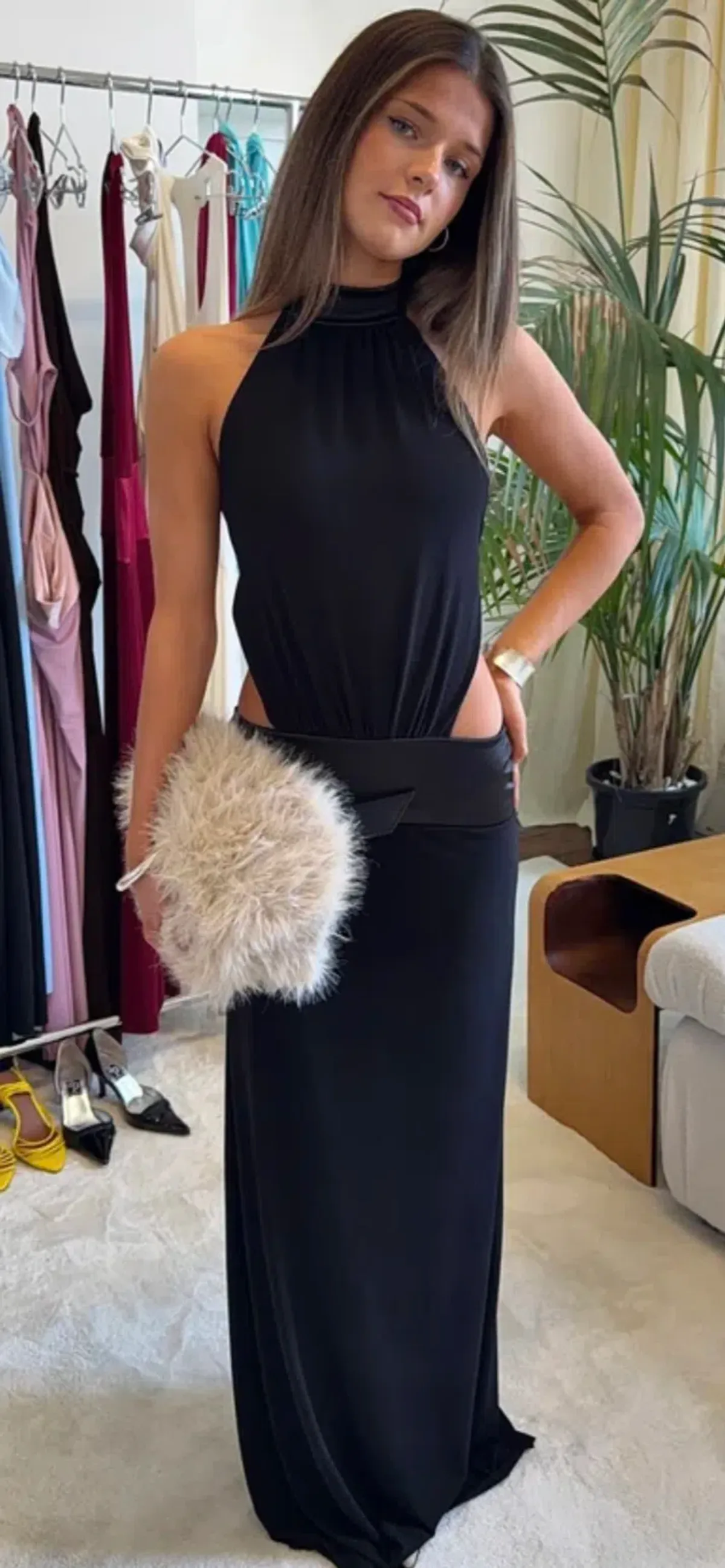 LaMarie Ondre Maxi Dress Blaxk Size 8 - Image 4