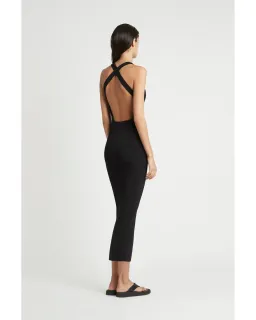 Sir The Label Marcelle Open Back Midi Dress Black Size AU 6  for rent on The Volte - image 2