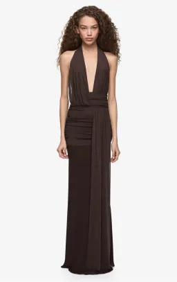 Bec & Bridge Cassis drape maxi dark chocolate size 10 for rent on The Volte - image 1