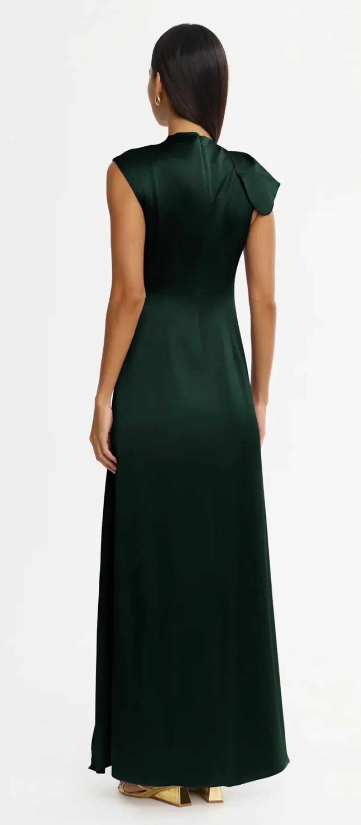 Acler Renshaw Maxi Dress Midnight Green- Size 8 - Image 3
