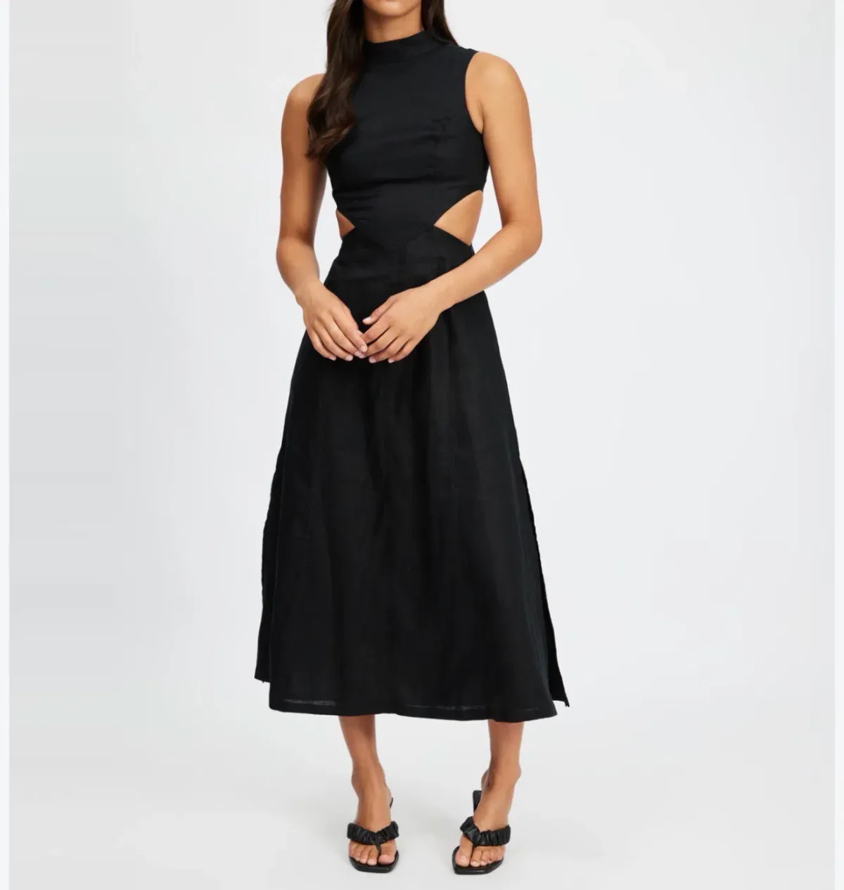 SOVERE Virtue Midi Dress black size 10 - Image 1