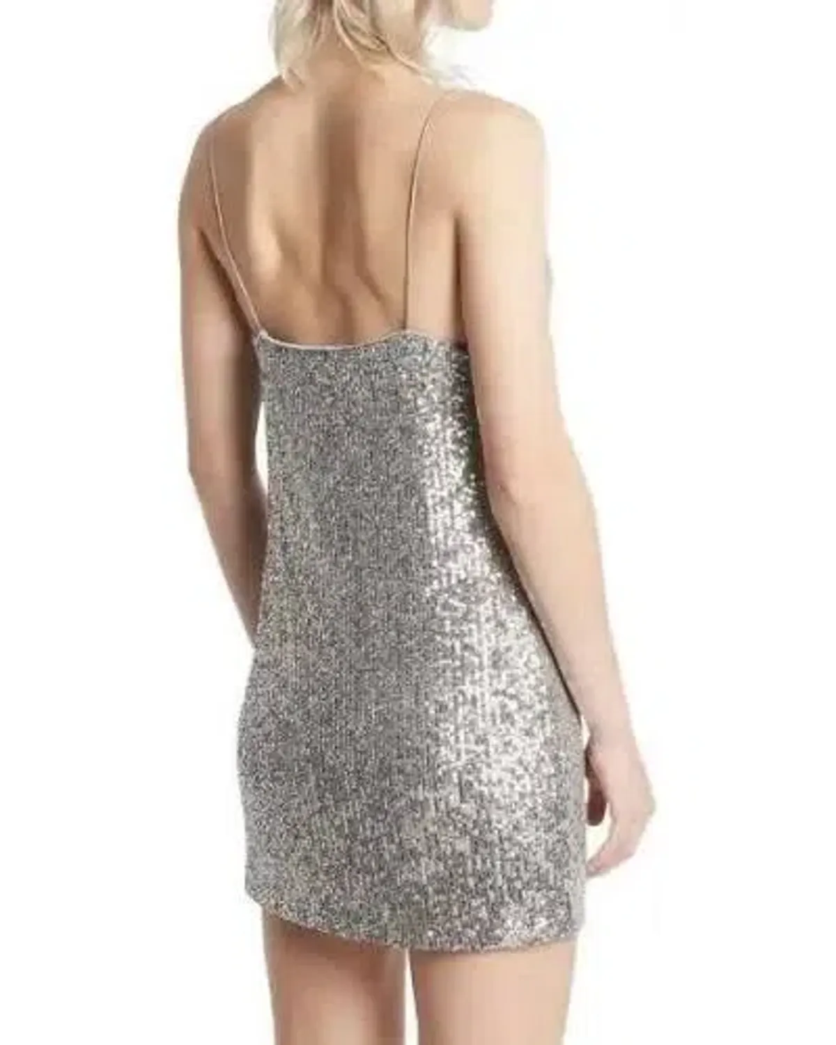 Sass and Bide "You were saying" Mini Dress silver sequin size 12 - Image 2